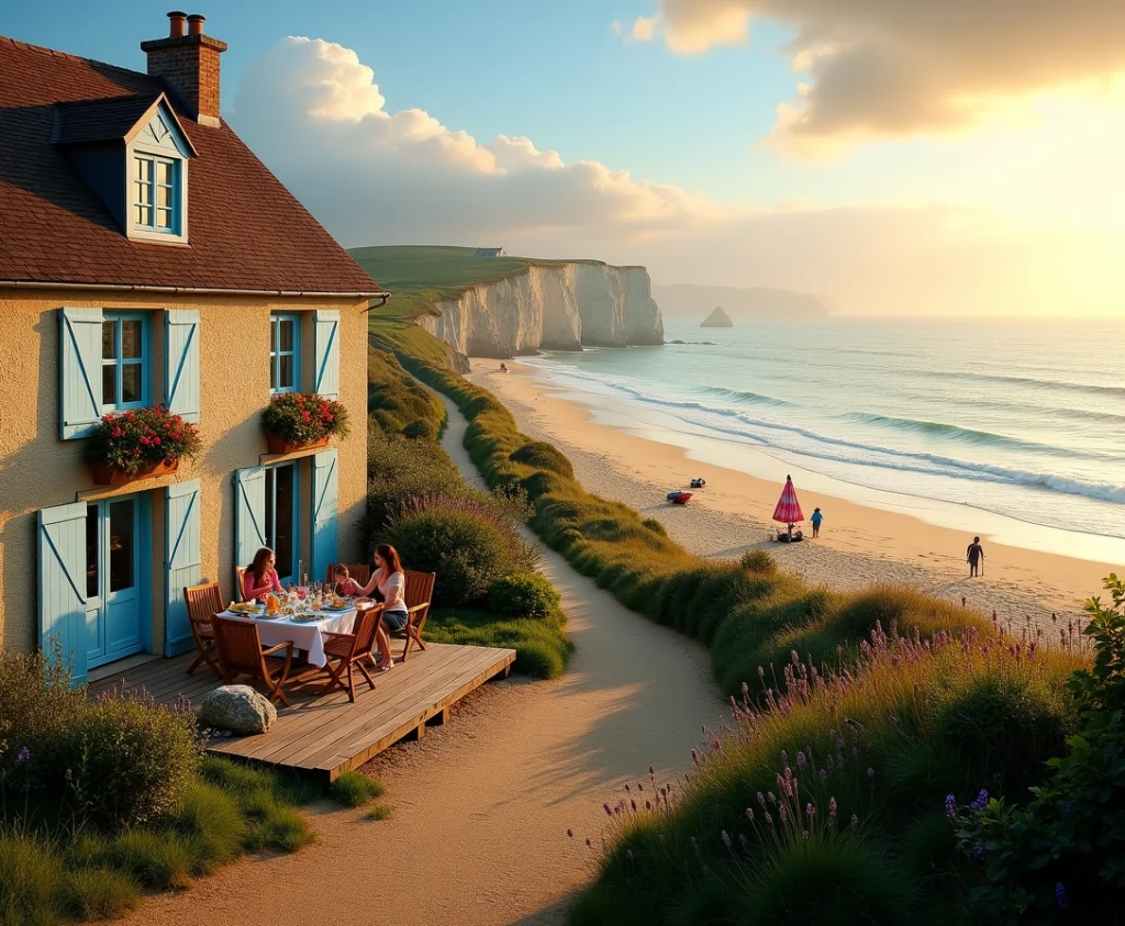 bord de la mer en Normandie